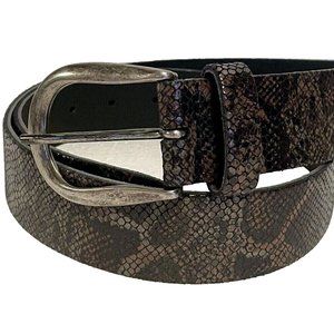 Amsterdam Heritage Handmade Leather Python Snake Print Belt Women’s $115.